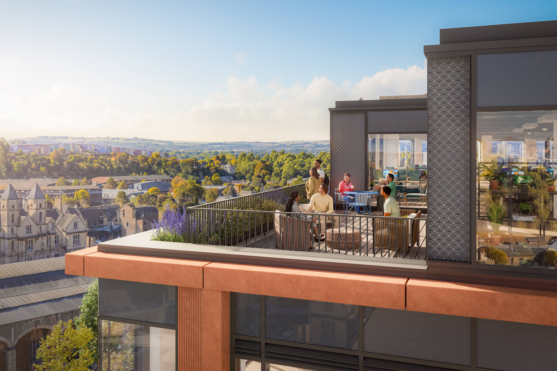 View of sixth-level terrace